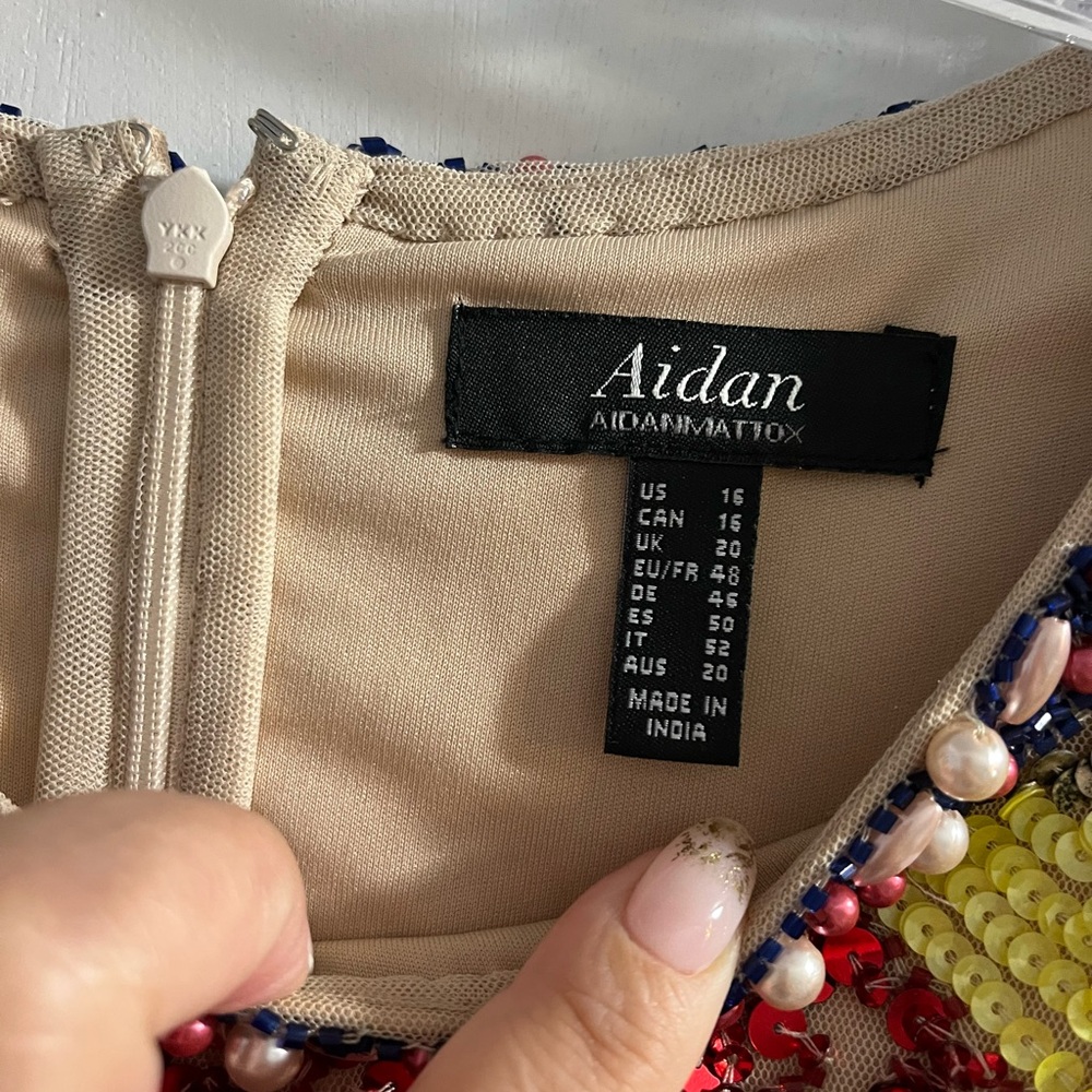 Aidan Mattox Multicolor Sequin Mini Dress - Picture 2 of 8